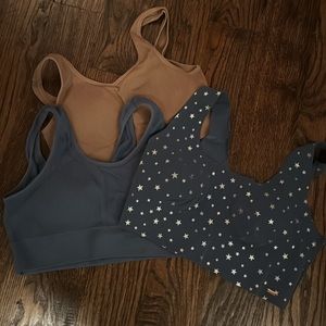 3 pc lot sports bras Aerie & Pink